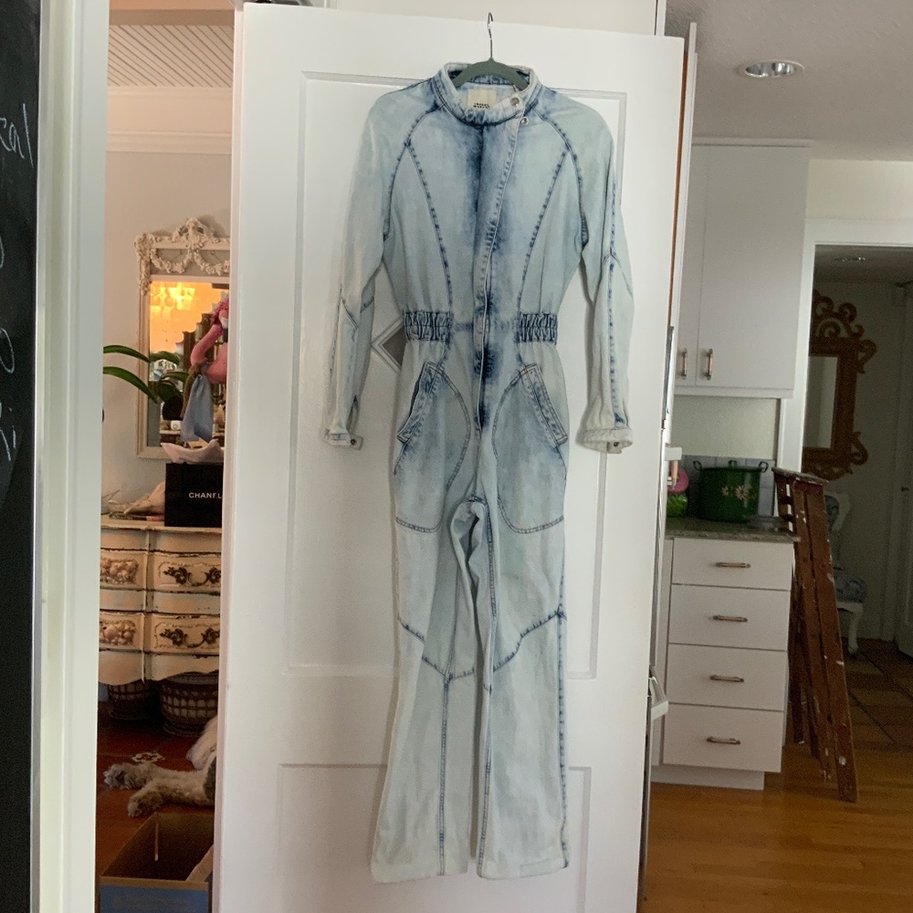 ISABEL MARANT LONG SLEEVE DENIM JUMPSUIT PRELOVED FRENCH 34